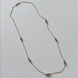 J Crew Long Rhinestone Marquise Necklace